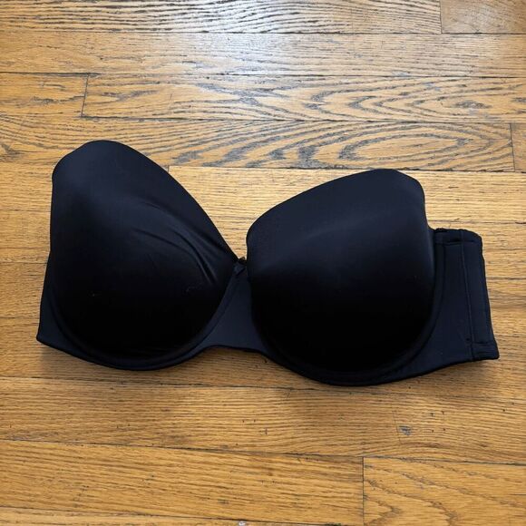 Torrid Women's Black Push-Up Backless Underwire Strapless Bra Size 42DD - Picture 1 of 5